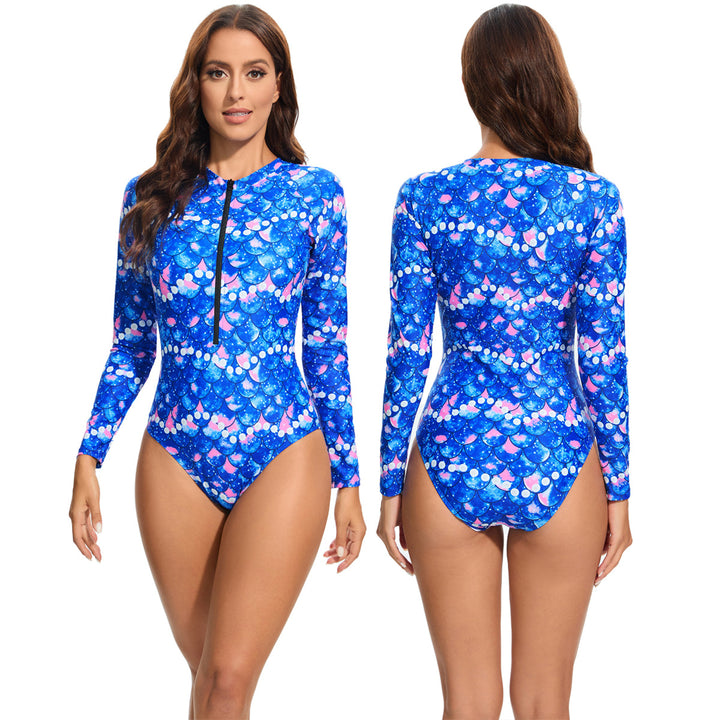 Women's Sporty Long Sleeve Swimsuit with UV Protection StylebySassy