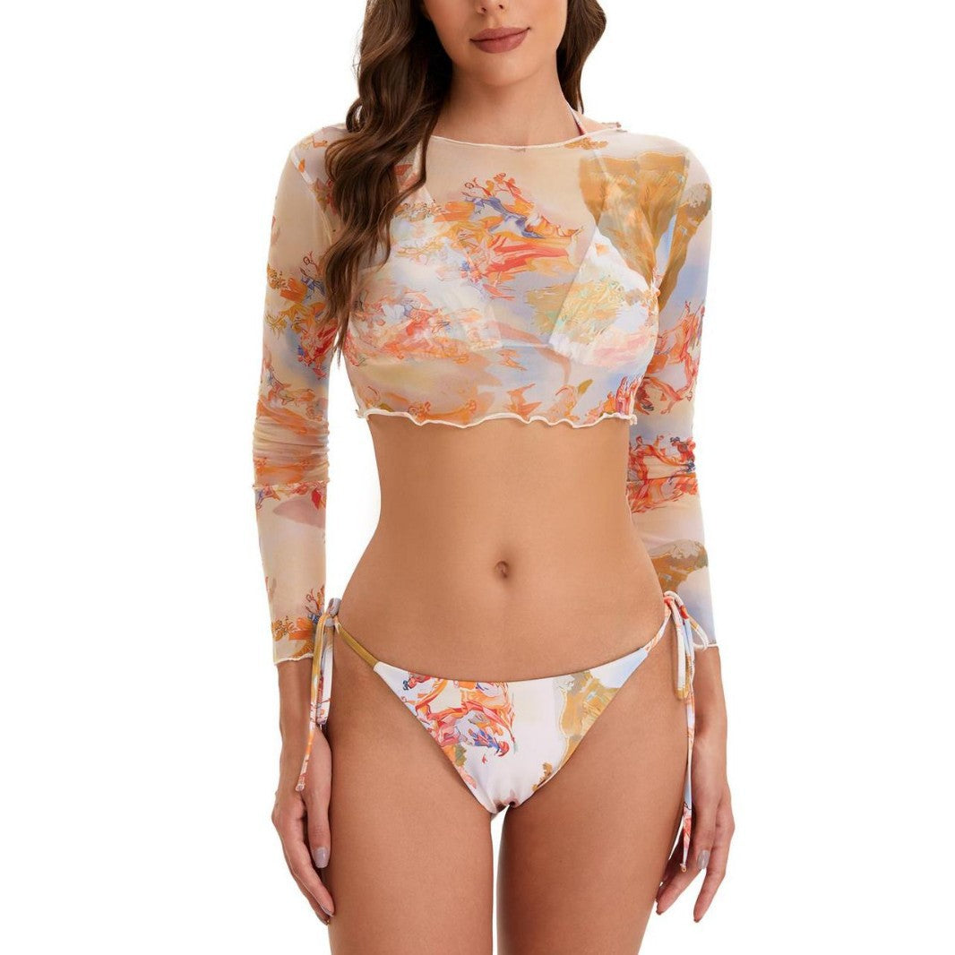 Women's Sporty Long Sleeve Bikini Set StylebySassy
