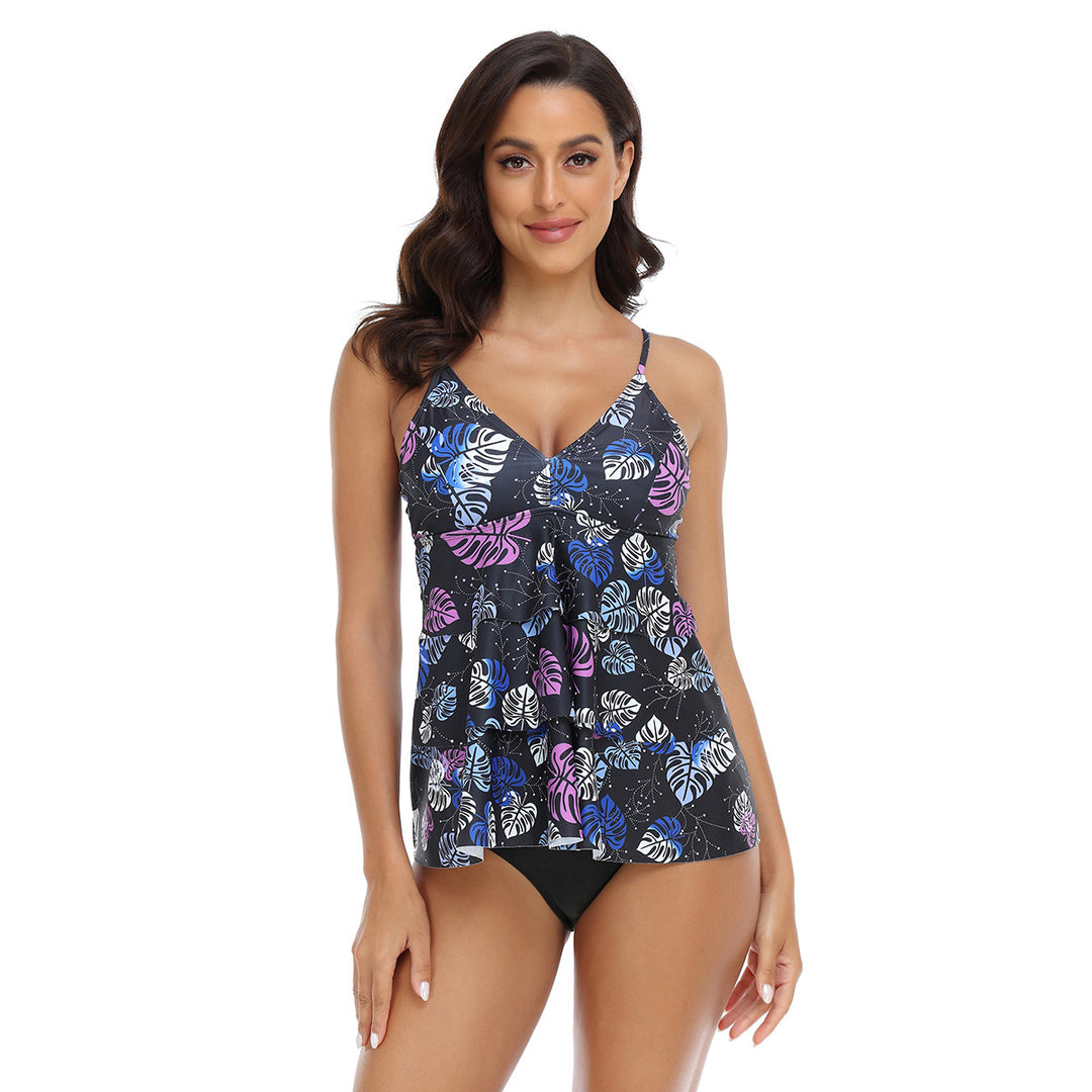 Ladies Tankini with stylish ruffle design and adjustable straps StylebySassy