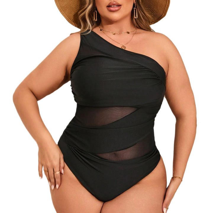 Women One-Sided Swimsuit with Sophisticated Mesh Elements StylebySassy