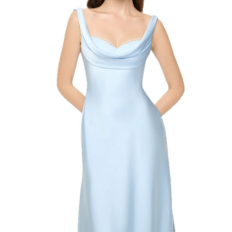 Women's Elegant Maxi Dress with Cowl Neckline StylebySassy