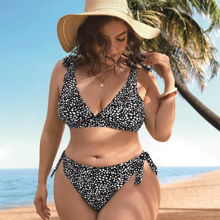 Women Triangle Bikini Set with Playful Knot Design StylebySassy