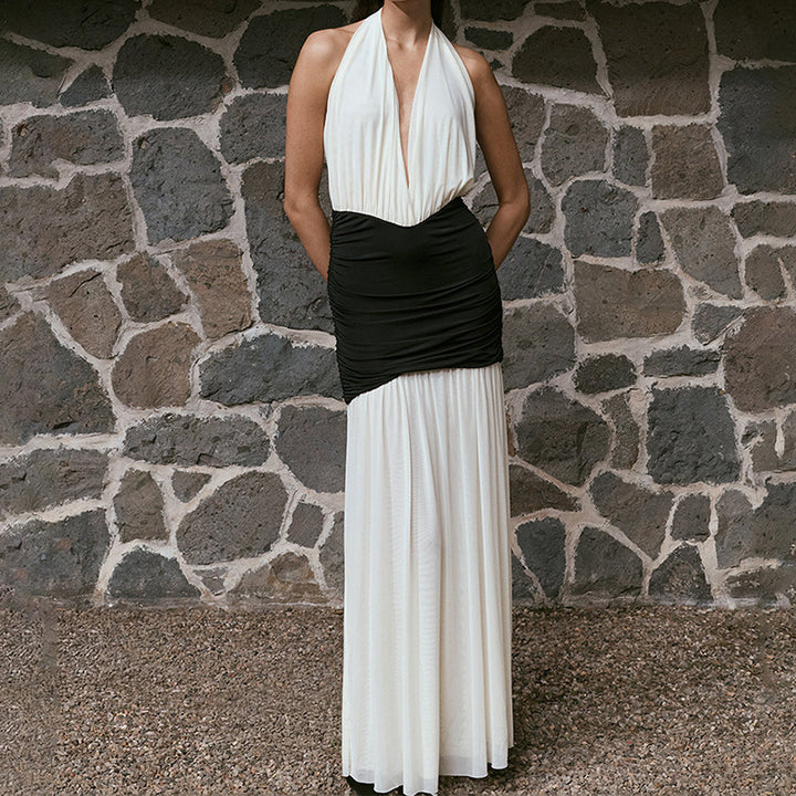 Women Elegant Maxi Dress with sophisticated wrap top StylebySassy