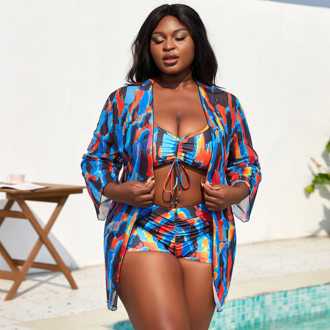 Ladies Bikini set with playful wrap top and stylish shorts StylebySassy