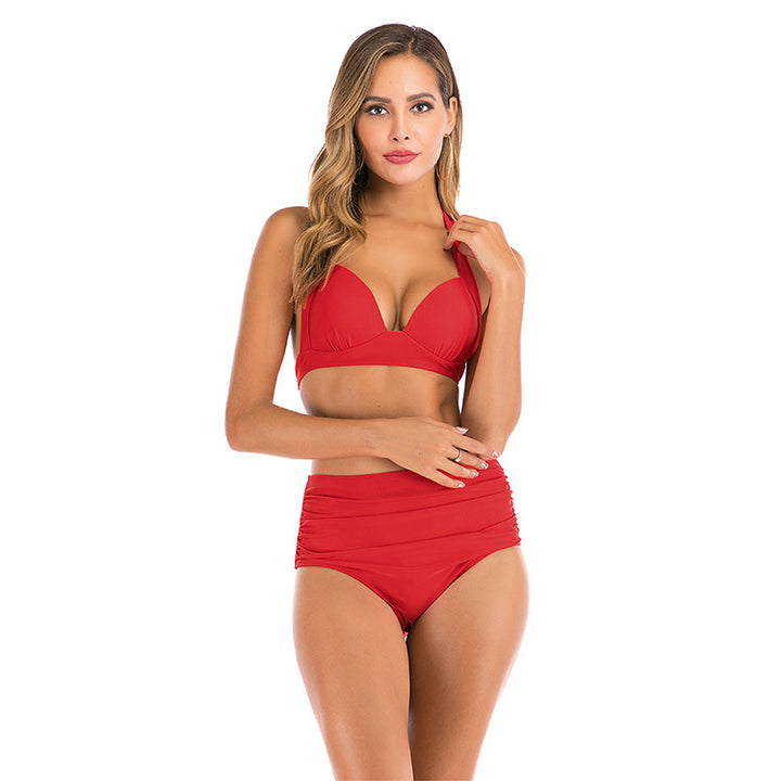 Ladies High-Waisted Bikini Set with Adjustable Top StylebySassy