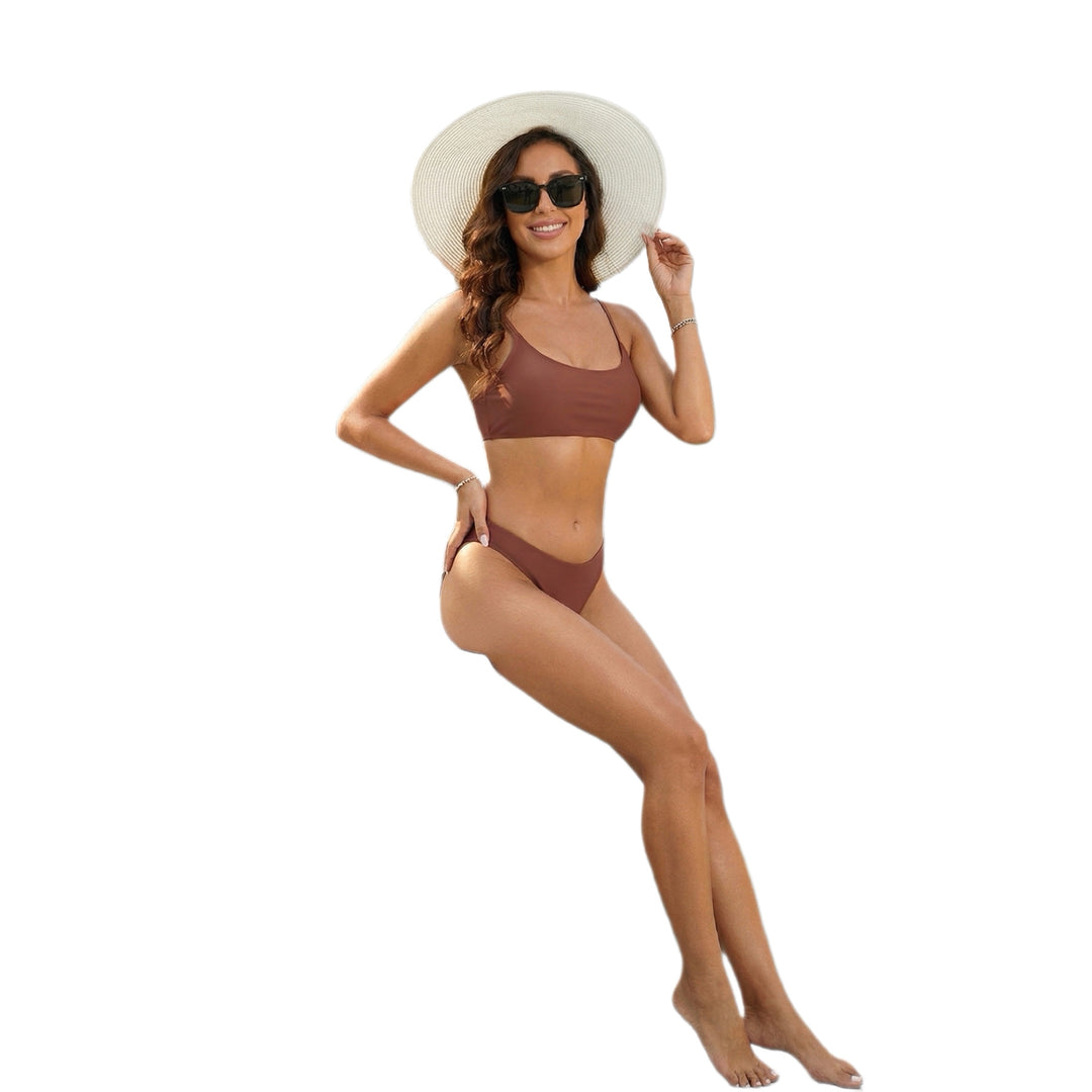 Women's High-Cut Bikini with Minimalist Design StylebySassy