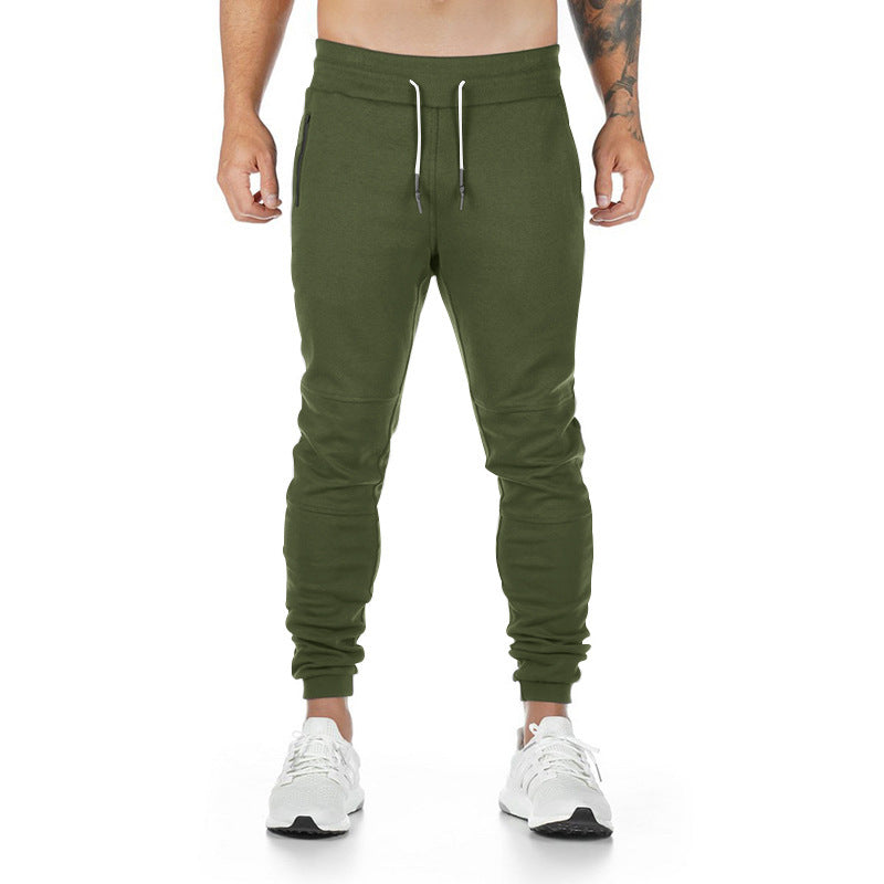 Men's narrow cut sport jogging pants with ergonomic knee inserts, comfort waistband, and drawstring StylebySassy