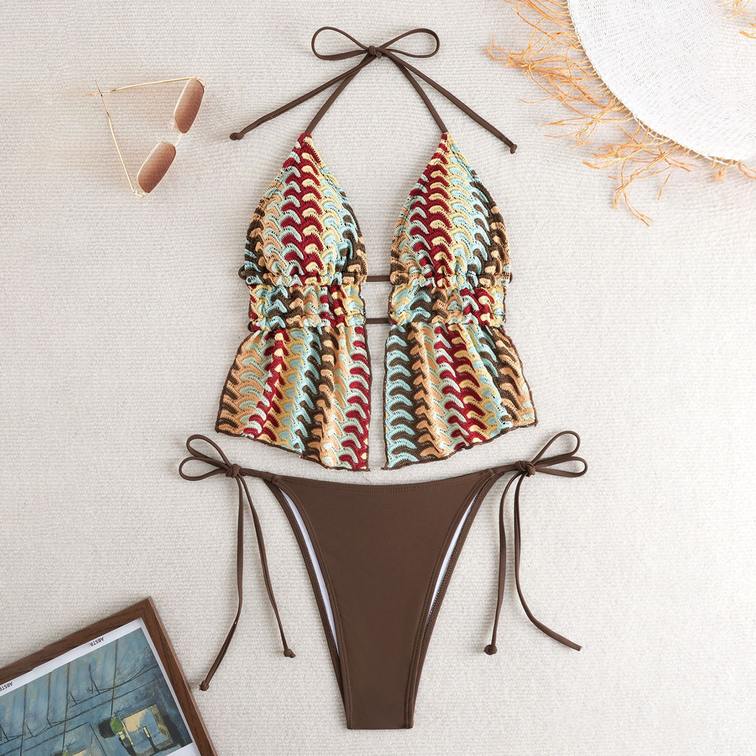 Women's Bandeau Bikini with luxurious ruffle design StylebySassy