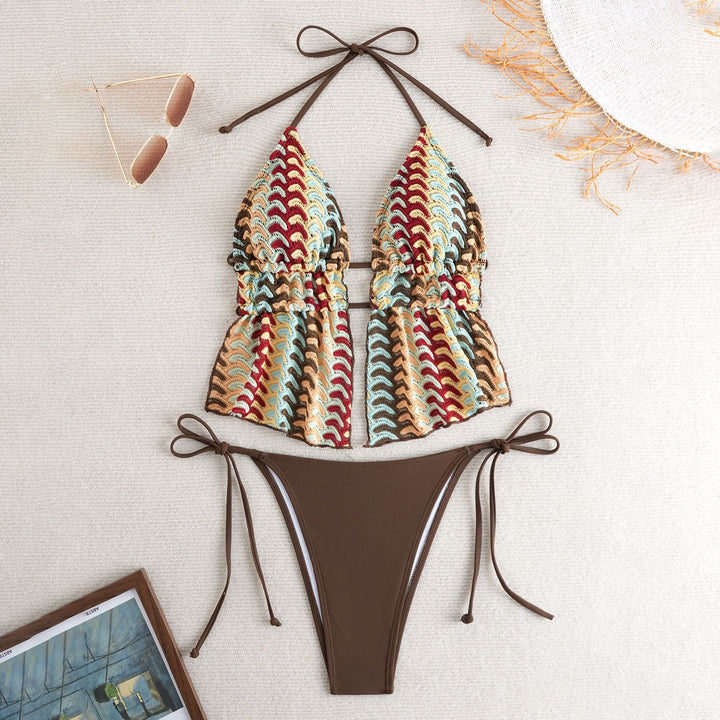 Women's Bandeau Bikini with luxurious ruffle design StylebySassy