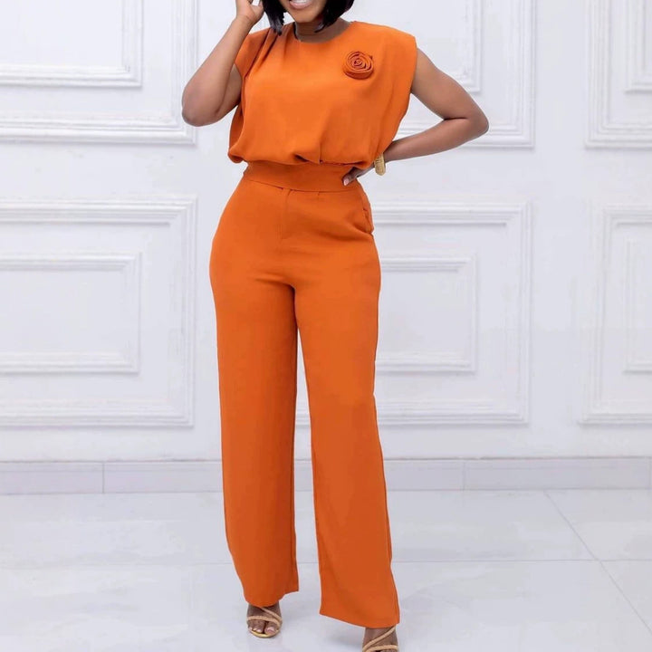 Women's elegant all-in-one jumpsuit with floral detail StylebySassy