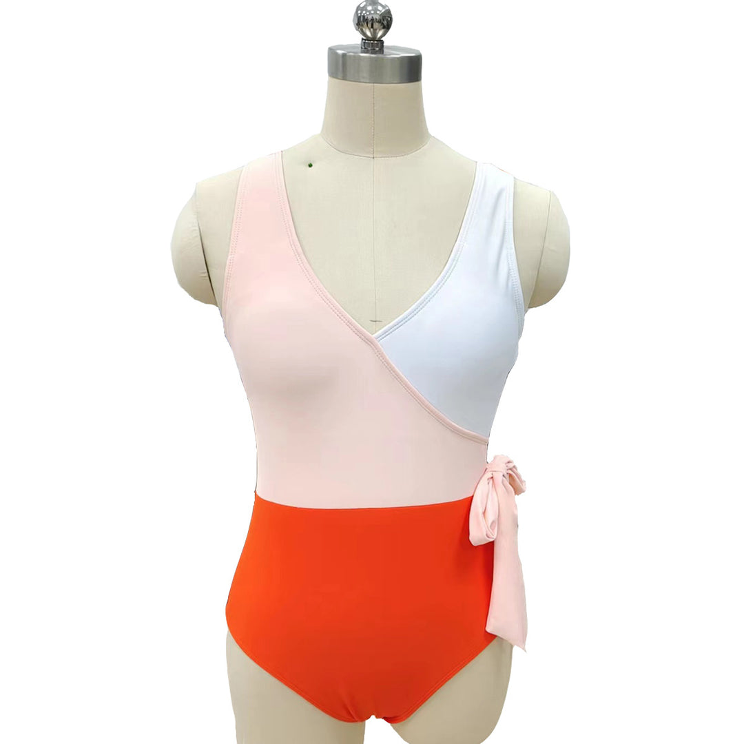 Women Elegant Wrap Swimsuit with Asymmetric Cut StylebySassy