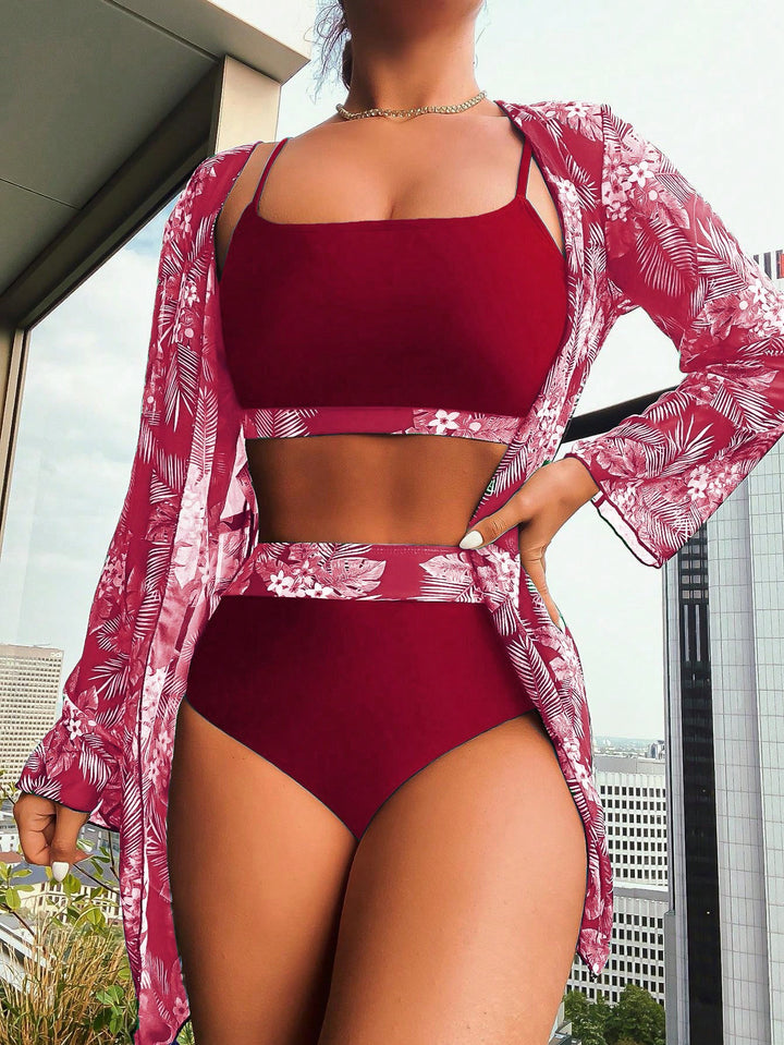 Ladies Refined Bikini Set with Transparent Wrap StylebySassy