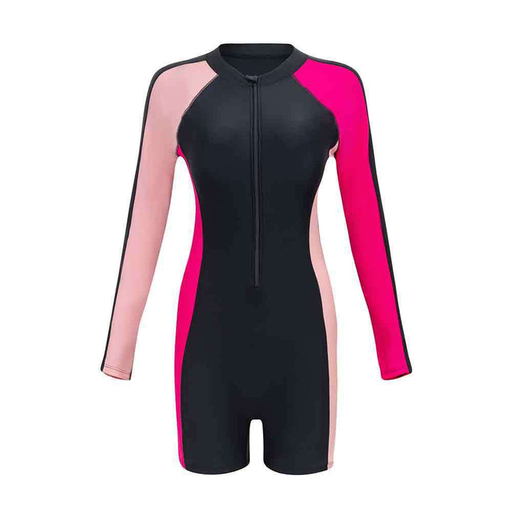 Women's Sporty Long Sleeve Swimsuit with Fitted Cut StylebySassy