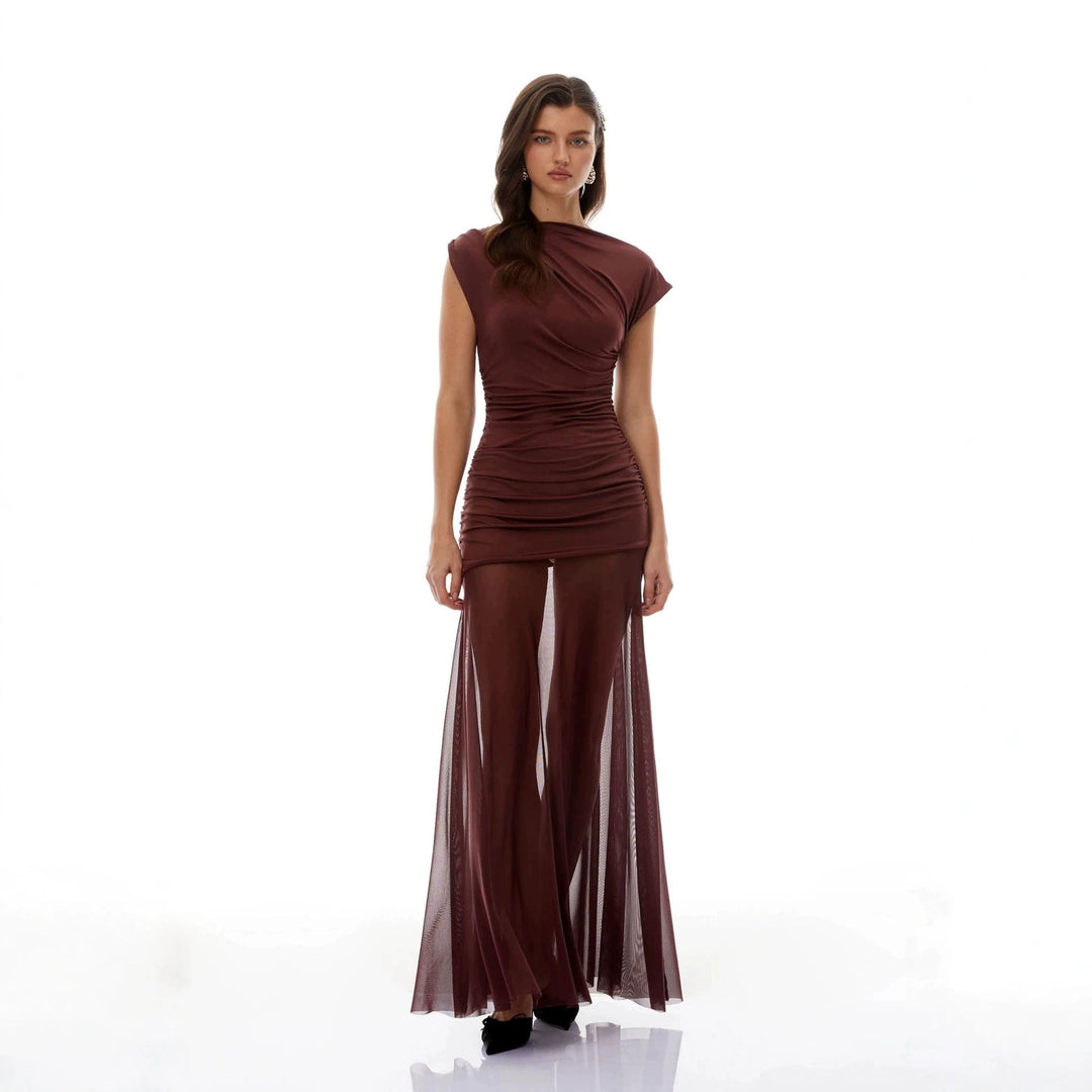 Women Elegant Wrap Dress with Ruffle Details StylebySassy
