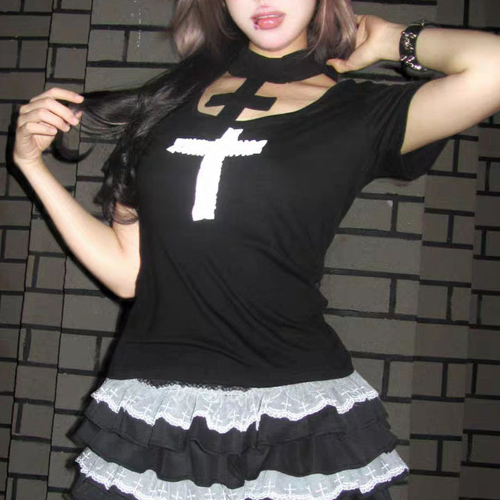 Women's sexy Crop Top with sophisticated choker design StylebySassy