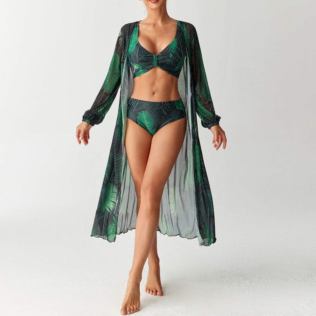 Women's Transparent Beach Dress with Floral Pattern StylebySassy