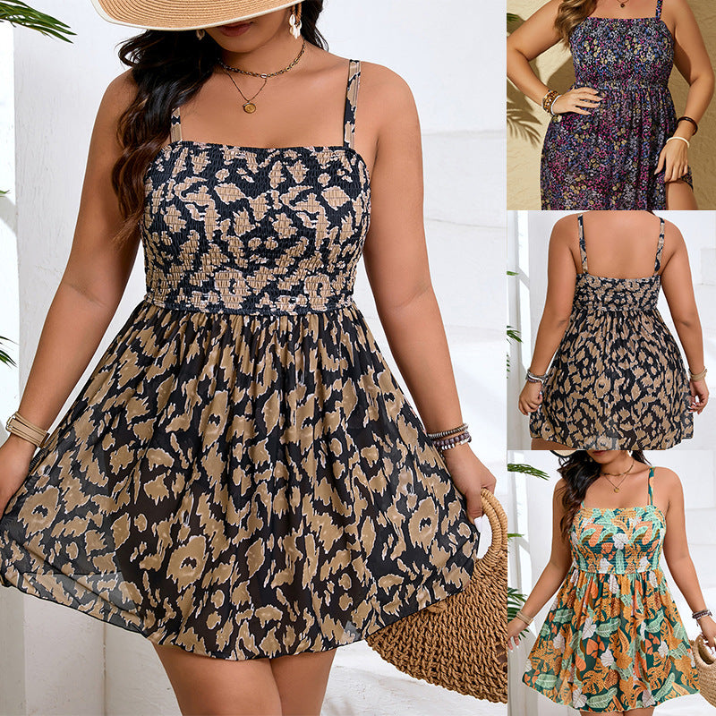 Women Lightweight Summer Dress with Smocked Top and Flattering A-Line Cut StylebySassy