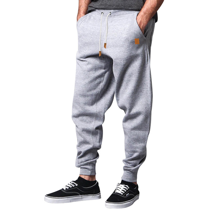 Men's nan Relax pants made of heavy sweat with drawstring and ribbed ankle cuffs StylebySassy