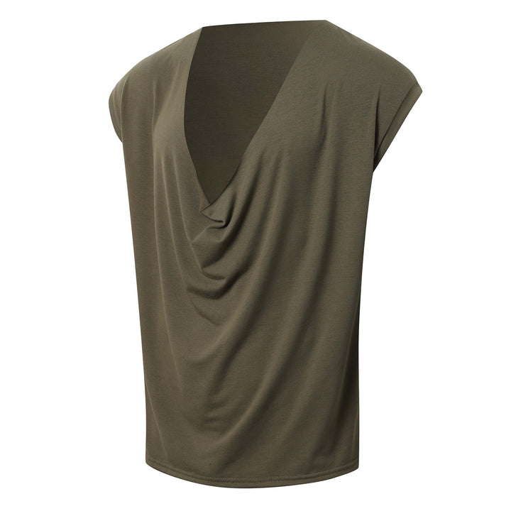 Women draped long top with deep waterfall back and drop shoulder StylebySassy