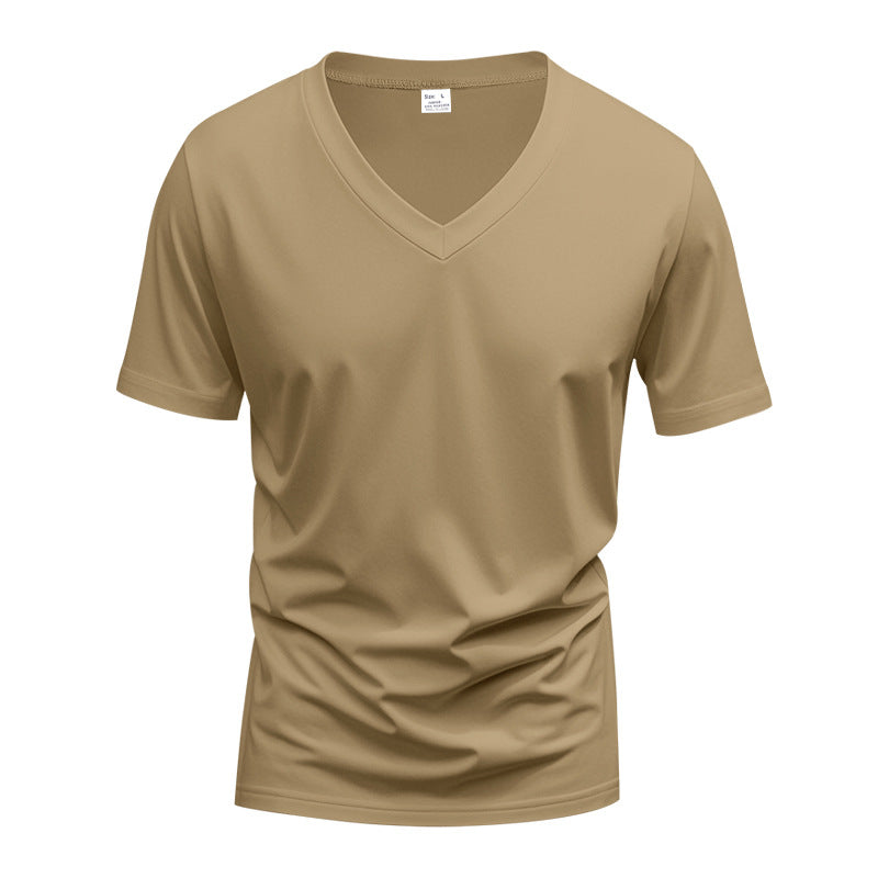 Men's V-neck functional shirt made of lightweight interlock with a fitted cut StylebySassy