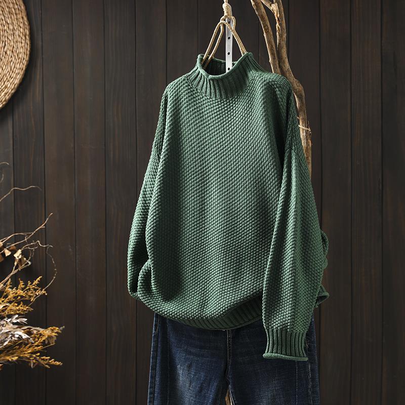 Women's Sweater | Textured Turtleneck Style