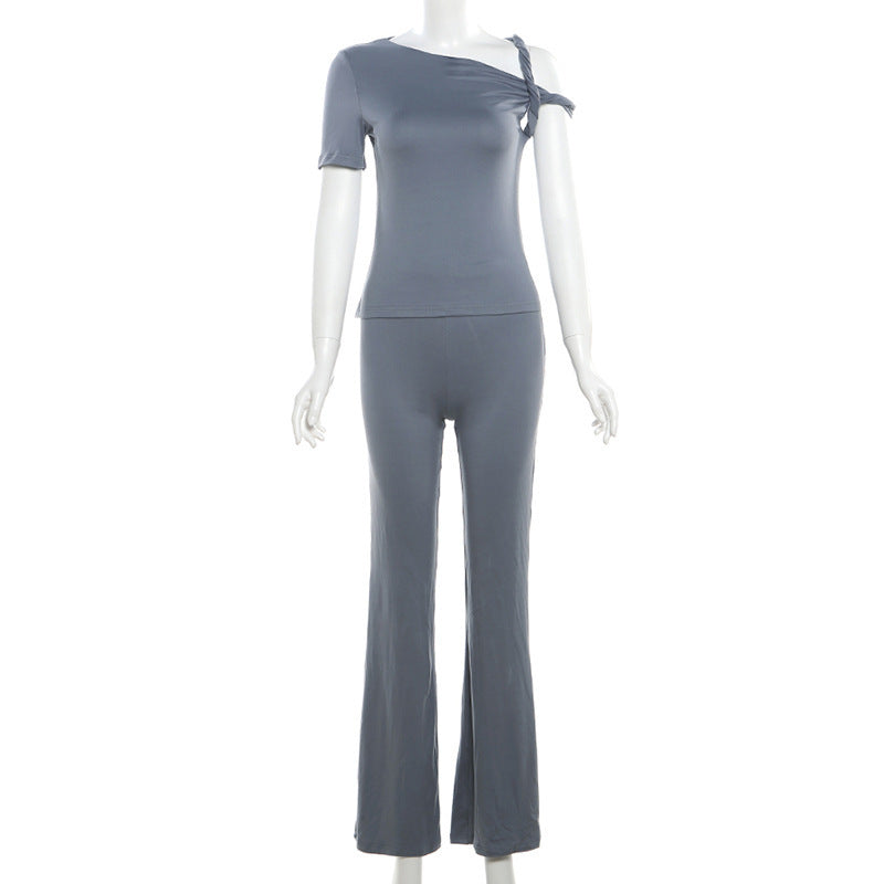 Women Trendy Jumpsuit with Asymmetrical Design and Elegant Strap