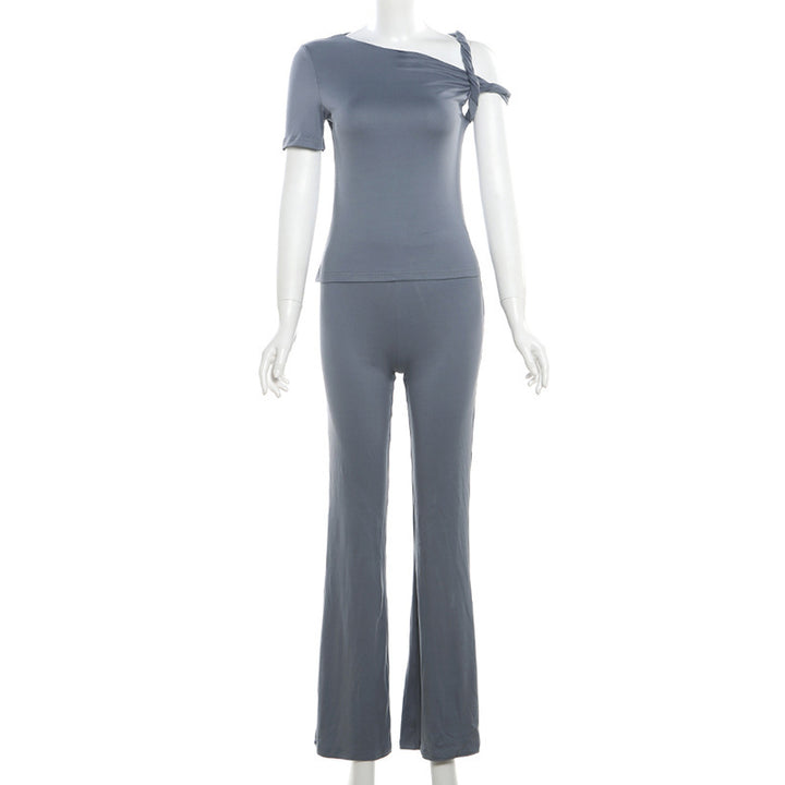 Women Trendy Jumpsuit with Asymmetrical Design and Elegant Strap