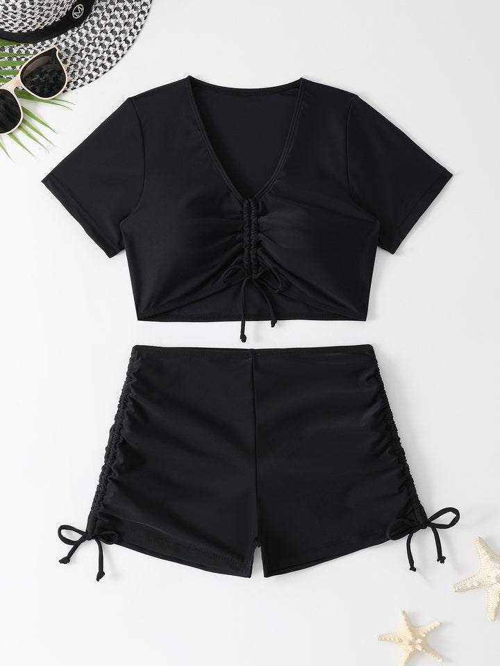 Women’s Sporty Crop Top and Shorts Set StylebySassy