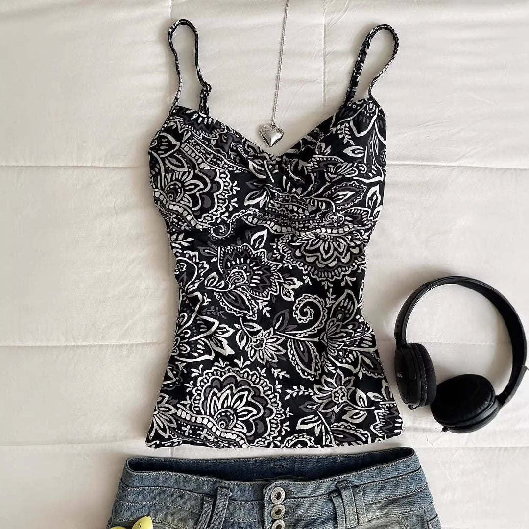 Women's Blouse Top with Floral Patterns StylebySassy