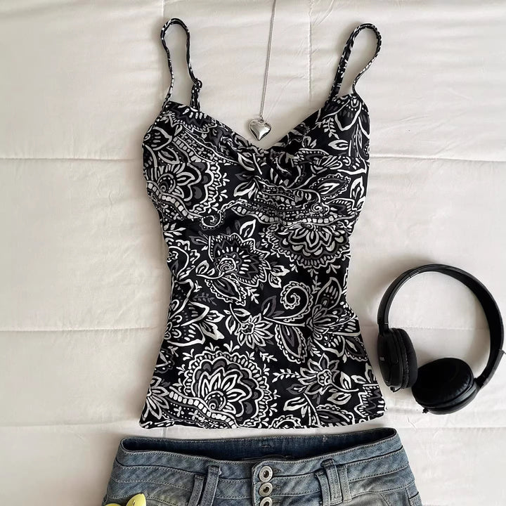 Women's Blouse Top with Floral Patterns StylebySassy