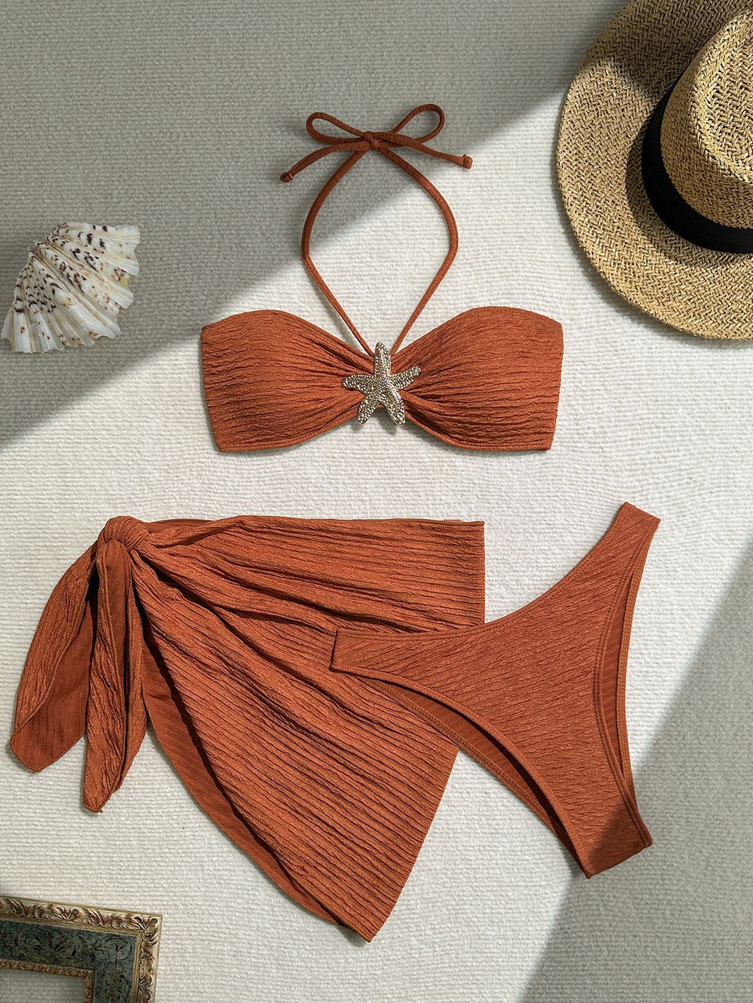 Ladies bandeau bikini with stylish wrap towel StylebySassy