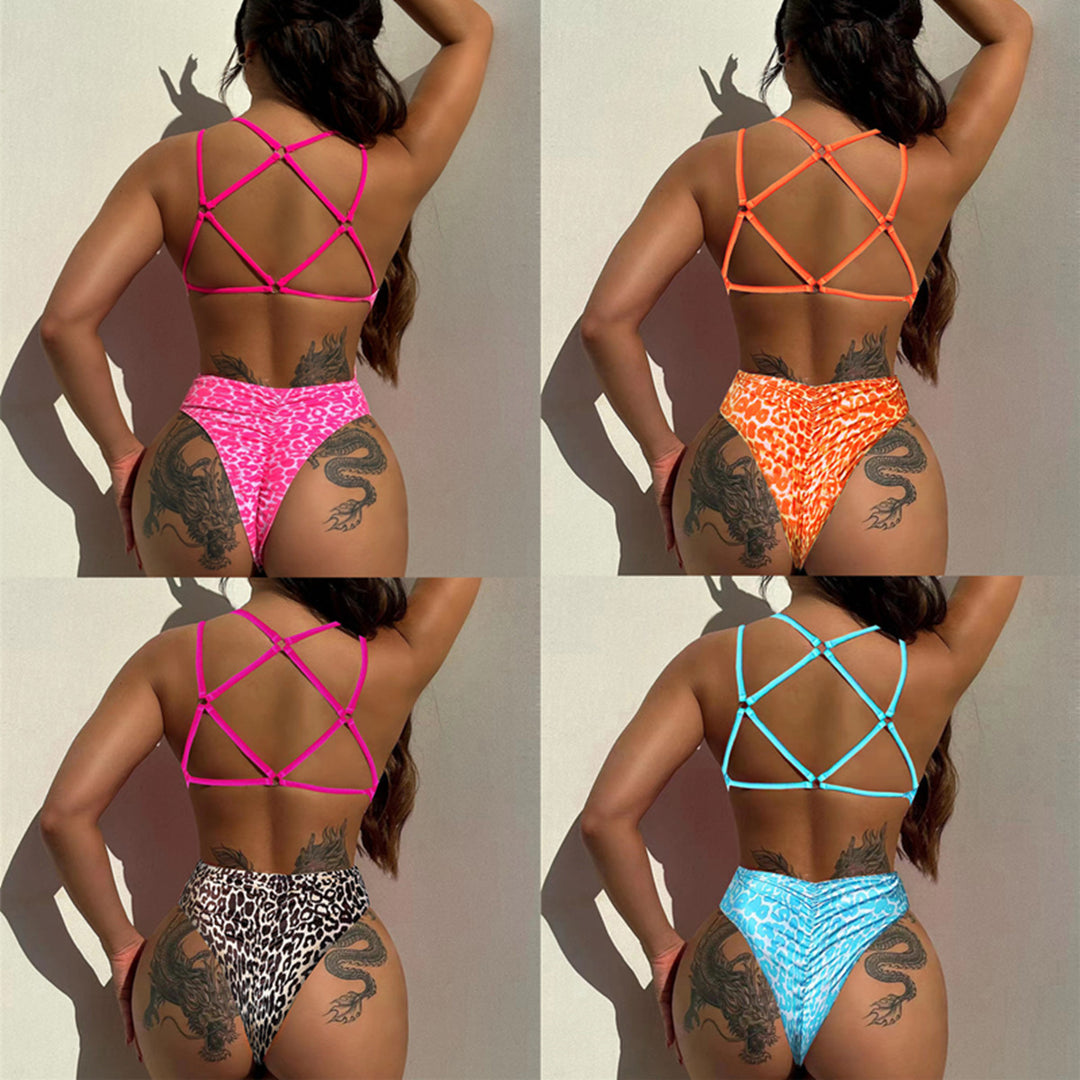 Women's High-Cut Bikini with Exciting Cross-Back Design StylebySassy