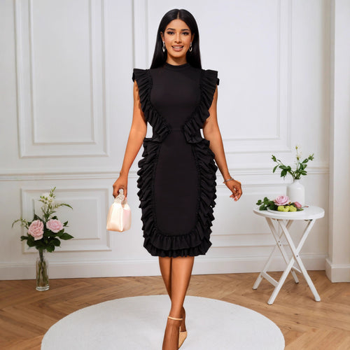 Women Designer Dress with Ruffle Details StylebySassy