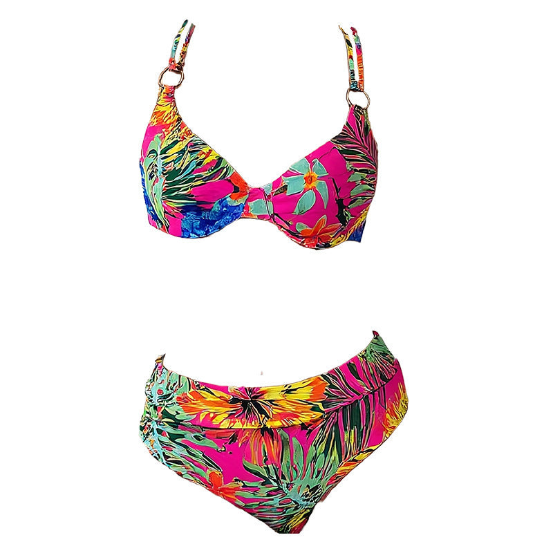 Women's bikini set with closed cups and elegant ring detail StylebySassy