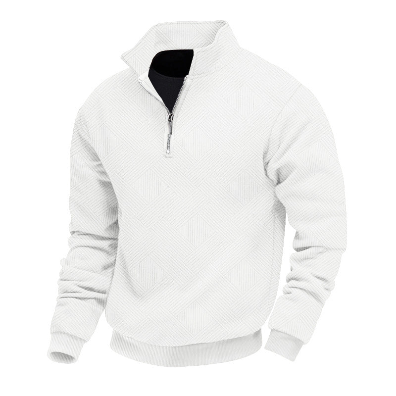 Men's structured troyer with half zip and standing collar StylebySassy