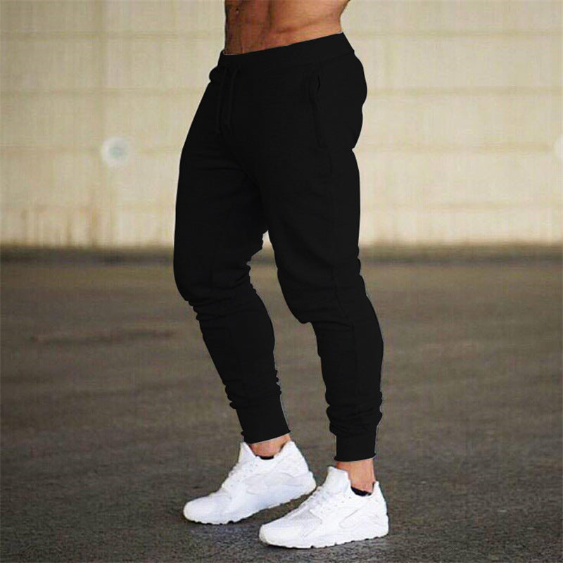 Men's tapered jogging pants cotton blend with cuffs and drawstring StylebySassy
