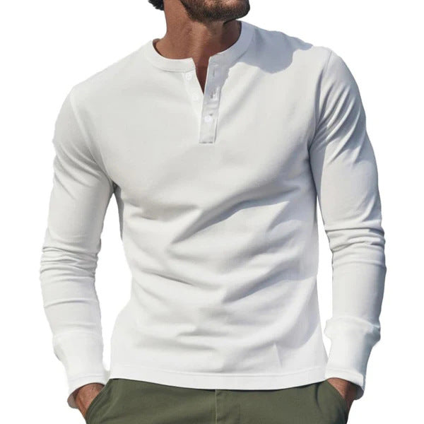 Men's long-sleeve shirt with button placket and slim fit StylebySassy
