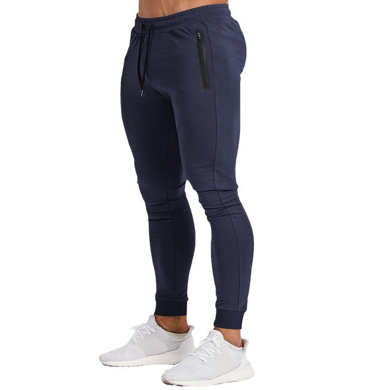 Men's slim fit functional jogging pants with waterproof zip pocket and elastic waistband StylebySassy