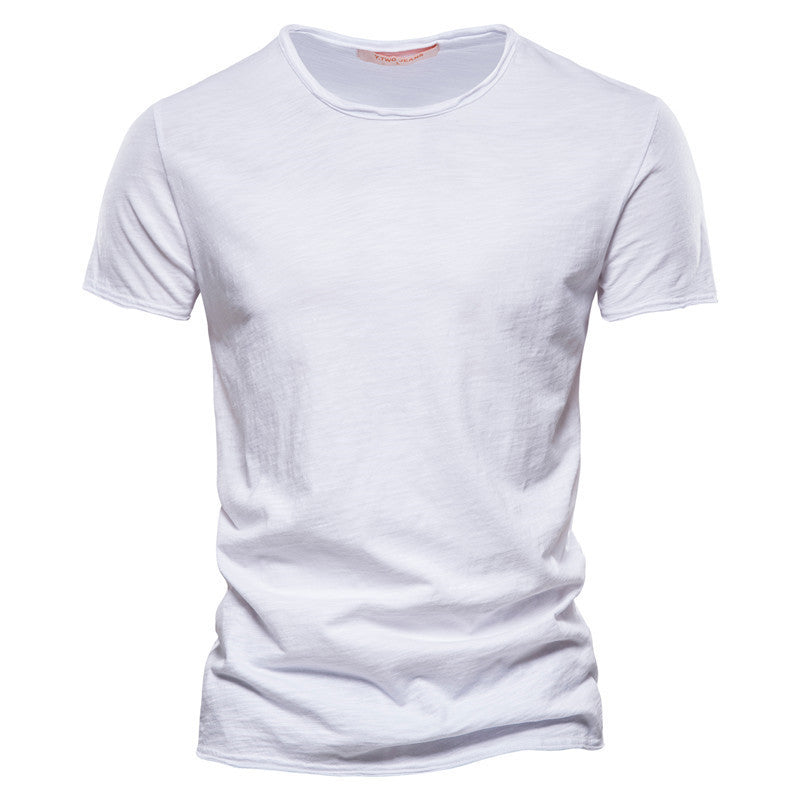 Men's lightweight cotton shirt with round neckline and slim fit StylebySassy