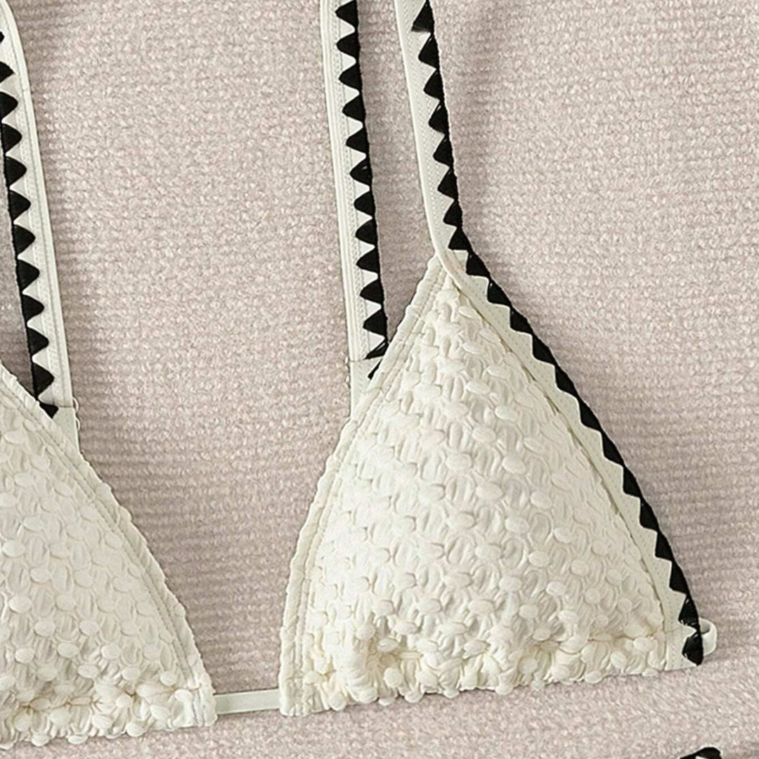 Women's Triangle Bikini with sophisticated crochet pattern StylebySassy