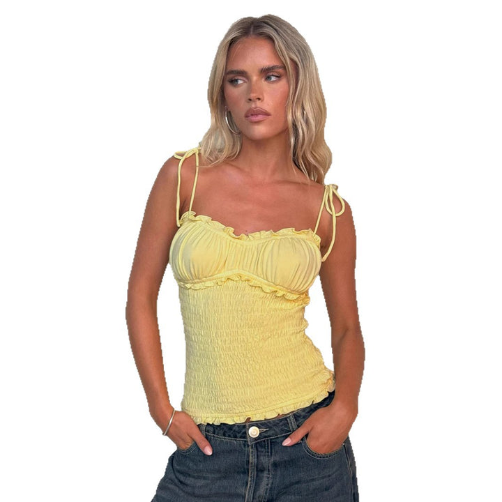 Women's airy camisole top with ruffle details StylebySassy