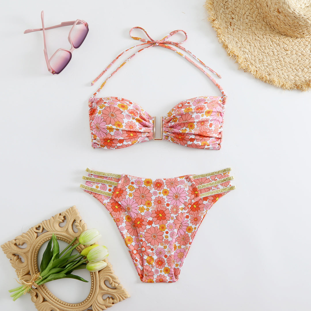 Women Bikini Set with fashionable ruffles and adjustable straps StylebySassy