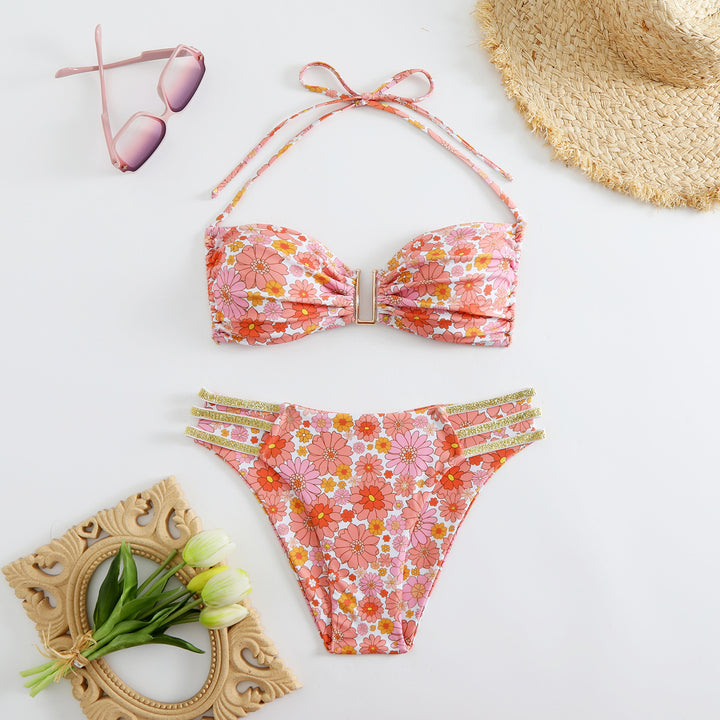 Women Bikini Set with fashionable ruffles and adjustable straps StylebySassy