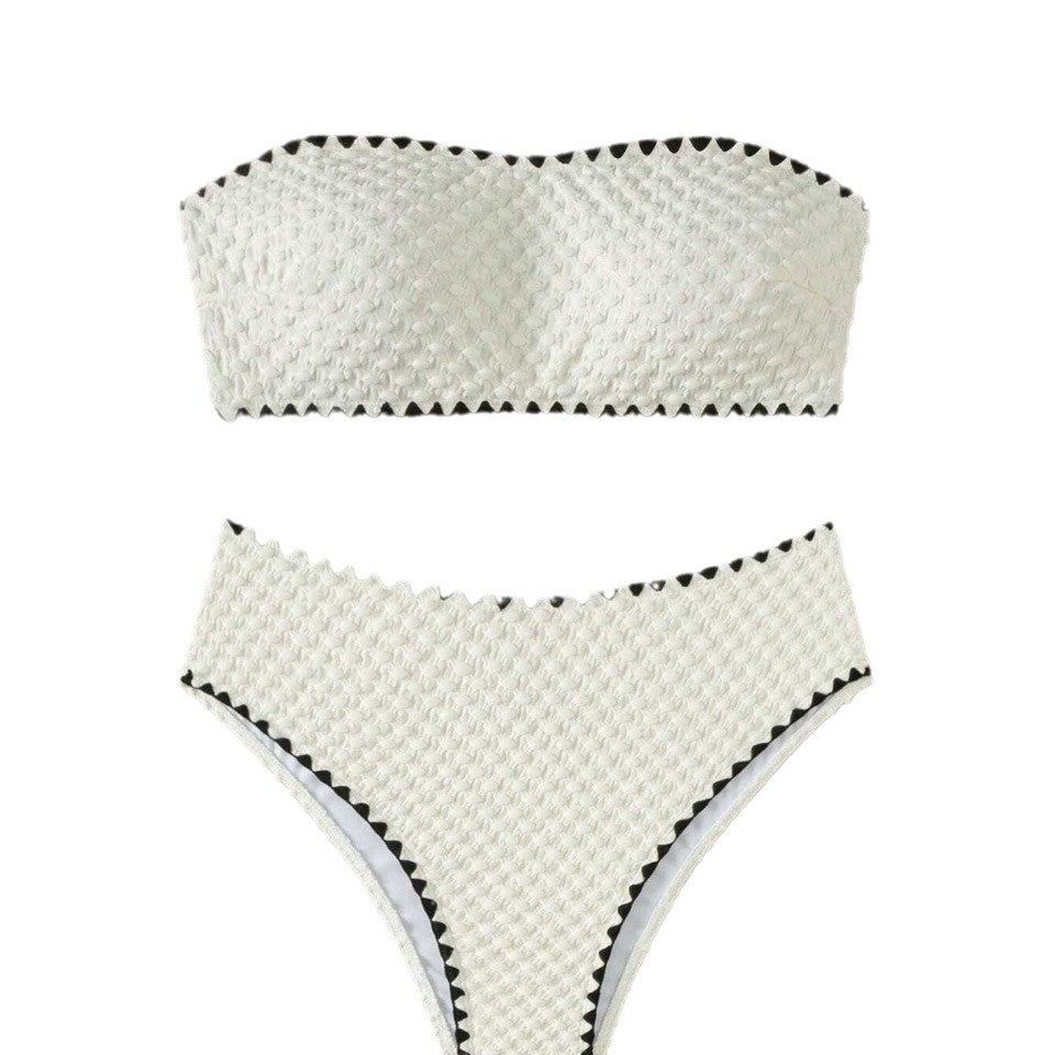 Women's bandeau bikini with structured surface StylebySassy