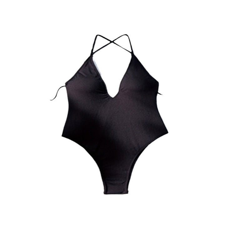 Women Elegant Swimsuit with Deep V-Neck and Adjustable Straps StylebySassy