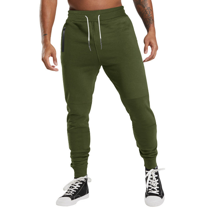 Men nan athletic joggers with tapered leg, zippered pockets, and elastic waistband StylebySassy