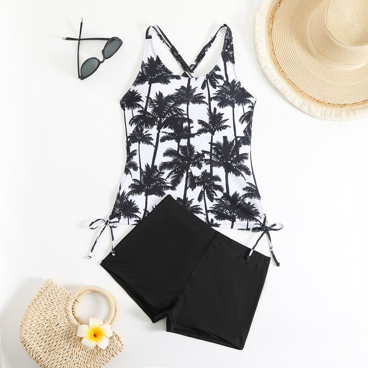 Ladies tankini with adjustable straps and casual shorts StylebySassy
