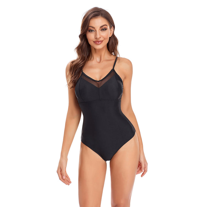 Women Elegant One-Piece Swimsuit with Transparent Inserts StylebySassy