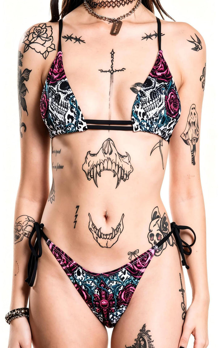 Women's Triangle Bikini with Creative Pattern StylebySassy
