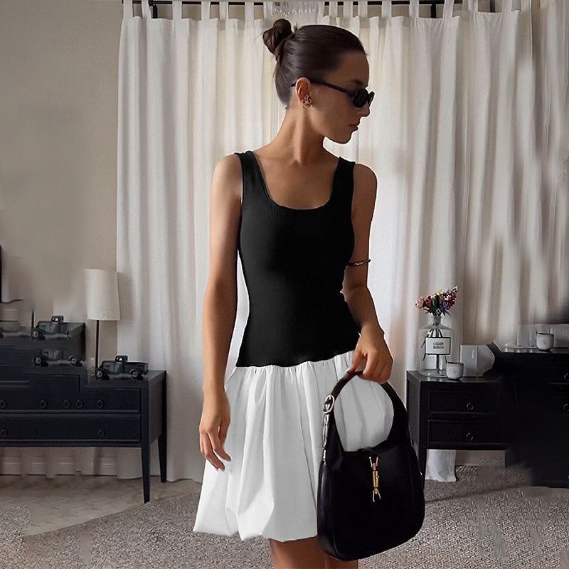Ladies Sportives Mini Dress with Casual Cut and Voluminous Skirt StylebySassy
